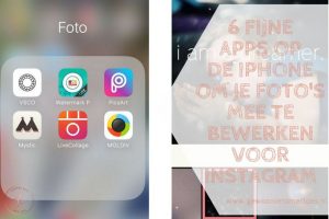 6 fijne apps op de iphone om je foto's mee te bewerken voor Instagram